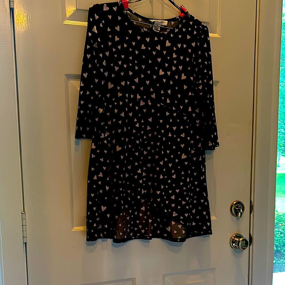 Workshop Republic Clothing Black Casual 3/4 Sleeve High Low Top